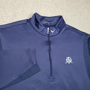 Pinehurst Nike Golf 1/4 Zip Pullover Herren XL blau Mock Neck Thermafit Sweater - Bild 1 von 10