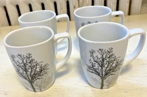 Corelle Trees Tazze Coordinate Ombre in Legno Porcellana Lotto 4 - Foto 1 di 6