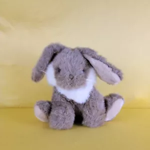 Vintage Hase Kaninchen realistisch braun weiß flauschig Frühling Plüschtier Stofftier Ostern - Bild 1 von 10