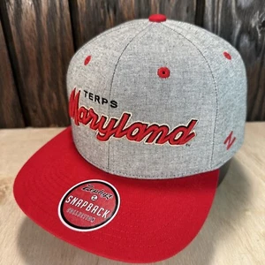 Zephyr NCAA Maryland Terrapins Snapback Hat Cap NWT Terps Script 90s Retro Style - Picture 1 of 12