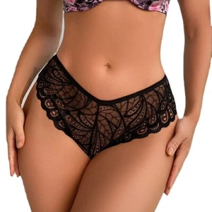 Lotto 5 confezioni mutandine perizoma biancheria intima sexy donna pizzo trasparente - Foto 1 di 15