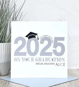 Personalised Handmade Graduation Card, Granddaughter, Sister, Niece, Son, Nephew - Picture 1 of 4