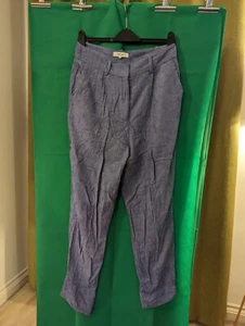 Reiss cord style relaxed trousers ladies size 10 blue - Picture 1 of 9