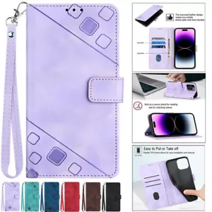 For iPhone 16 15 14 13 12 11 Pro Max 8 Plus Leather Wallet Case Flip Stand Cover - Picture 1 of 49