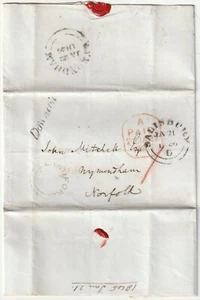 1846 WILTSHIRE - DOWNTON & UDC LANDFORD SALISBURY LETTERA A MITCHELL WYMONDHAM - Foto 1 di 2