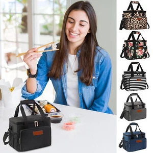 Lunch Box, Insulated Lunch Bag Large Capacity Oxford Cloth Heat Retention - Picture 1 of 17