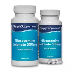 Glucosaminsulfat 500mg - 360 Tabletten - SimplySupplements - Bild 1 von 3