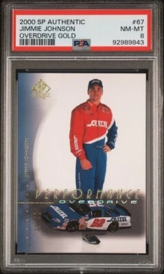 2000 SP Authentic JIMMIE JOHNSON Racing RC 67 OVERDRIVE GOLD 31/92 PSA 8 Pop 2 - Image 1 of 2