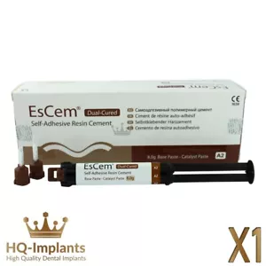 Jeringa de cemento de resina autoadhesiva de doble curación Spident EsCem restauración dental 8 g - Imagen 1 de 4