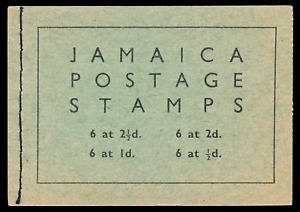 Jamaica 1956 KGVI 3s black on green booklet stitched MNH. SG SB14.