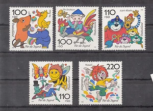 Germany 1998 of 5 beautiful Stamps MNH Cartoons Captain Blue Bear, Bee Maja - Picture 1 of 1