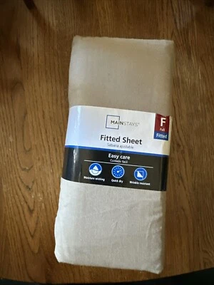 MAINSTAYS EASY CARE 300 THREAD COUNT FITTED SHEET SET FULL  NEVER OPENED - Image 1 of 2