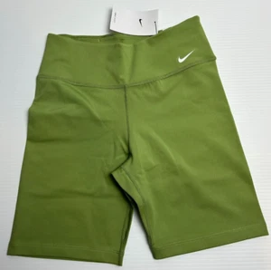 NIKE Womens One Dri-Fit 7" Tight Fit MidRise Bike Shorts Green Small DD0243 - Picture 1 of 10