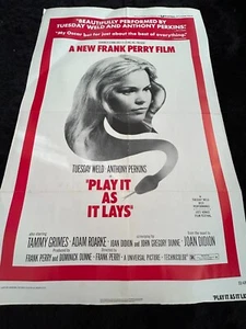 PLAY IT AS IT LAYS Orig. 1972 ROLLED OS (27"x41" Movie Poster-B  - Tuesday Weld - Picture 1 of 5
