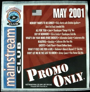 PROMO ONLY "MAINSTREAM CLUB MAY 2001" DJ PROMO CD COMPILATION MADONNA *NEW* - Imagen 1 de 4