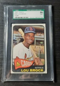 1965 Topps Lou Brock #540 SGC 8 Near Mint+ St Louis Cardinals Vintage Baseball 