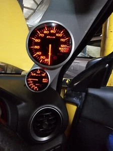 Defi Turbo e misuratore di temperatura acqua 52 mm con piastra pilastro Subaru - Foto 1 di 4