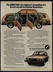 1976 BMW 530i Sedan - The Ultimate Driving Machine - VINTAGE AD - Picture 1 of 1