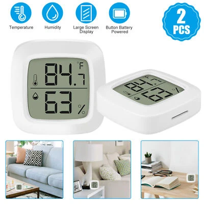 2PCS Digital Hygrometer LCD Indoor Thermometer Temperature Humidity Gauge Meter - Image 1 of 4
