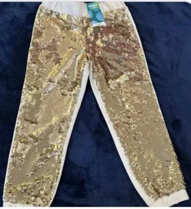 365 Kids Garanimals Girls Sandshell Size 7 Flip Sequin Pants joggers NEW - Picture 1 of 4