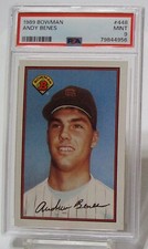 1989 Bowman Rookie ANDY BENES MINT PSA 9 #448 San Diego Padres