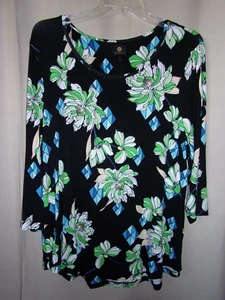 NWT JM Collection dressy tunic  round neck 3/4 sleeve XXL - Picture 1 of 1