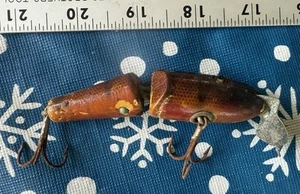 Vintage Creek Chub Wigglefish Must See! Hinged Joint Fishing Lure Wood - Picture 1 of 6