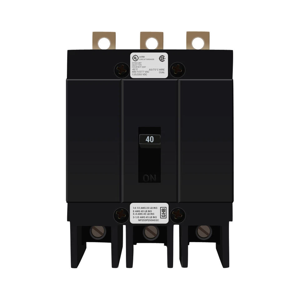 NUEVO - Eaton - GHB3040 - Disyuntor de caja moldeada - 40A, 3 fases, 480V - Imagen 1 de 1