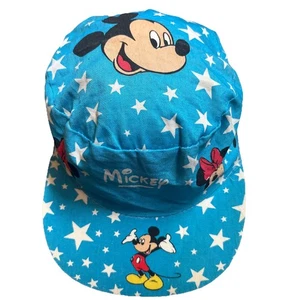 Vintage Walt Disney Co. Mickey Mouse Minnie Stars GoofyBlue Painters Hat 80 Rare - Picture 1 of 18
