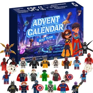 24 Tage Weihnachten Marvel Superhelden Xmas Adventskalender Urlaub Spielset Geschenk~ - Bild 1 von 7