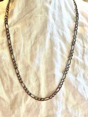 VETEMENTS Collana catena Figaro elegante versatile unisex 20" acciaio inox marca JCM