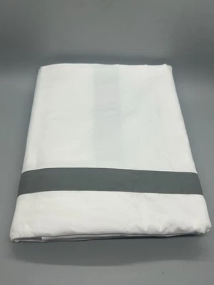 Nueva Cortina de Ducha Pottery Barn Blanco Gris Rayas 100% Tela Algodón, Clásica Foto 1 de 4