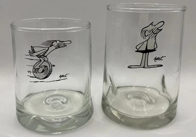 B.C. Juego de 2 vasos transparentes de colección Comics Johnny Hart Foto 1 de 2