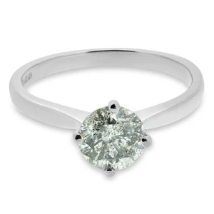 18ct White Gold 1.12ct Round Diamond Solitaire Ring - Picture 1 of 3
