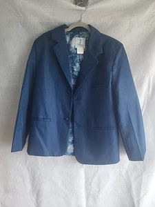 Boys Little Tuxedos Brand Blue Suit Coat Size 12 - Picture 1 of 9