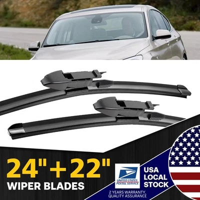 All Season For BMW M5 2006-2010 Windshield Wiper Blades Set Front 24"&22" New - Image 1 of 4
