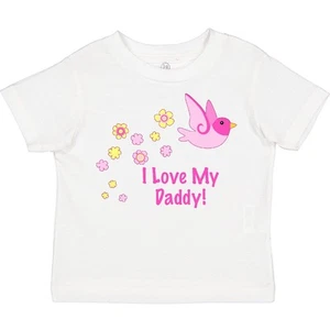Inktastic I Love My Daddy! Toddler T-Shirt Girl Bird Flowers Pink Gift Child Kid - Picture 1 of 7