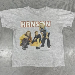 Camiseta de Colección 1997 Hanson MmmBop Cuello Redondo Talla Niño Banda Años 90 Y2K Recortada - Imagen 1 de 8