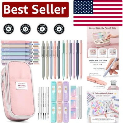 Lindo juego de papelería de 39 piezas: iluminadores pastel, bolígrafos de gel y lápices mecánicos Foto 1 de 4