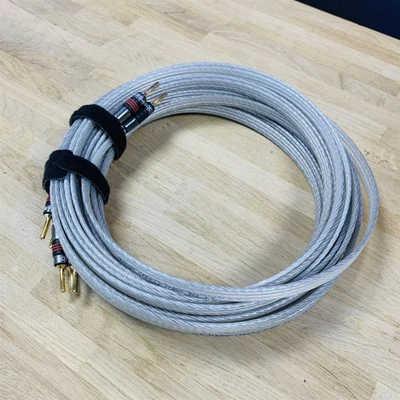QED Airlock Bi Wire Speaker Cables 5m (Pair) 2 by 4 Banana Plugs - Image 1 of 3