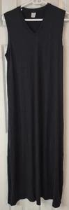 Schwarzes Damen Maxi/Tank Kleid-Stretch-V-Ausschnitt-Pullover--SMALL..neu ohne Etikett - Bild 1 von 3