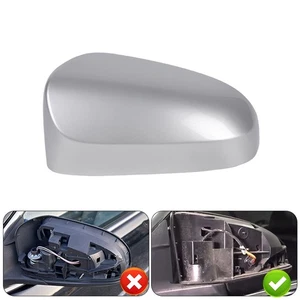 Silver Left Driver Mirror Cover Cap No-Turn Signal For 2012-2017 Toyota Camry - Bild 1 von 10
