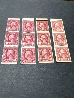 Scott #634d, 2c Carmine Washington Mint NH-4 Var-Carmine,Bright,Dark,Salmon-MNH - Image 1 of 4