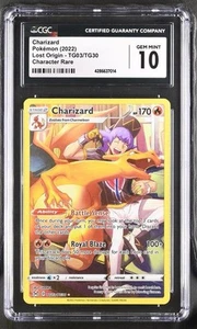 CGC 10 Charizard TG03/TG30 Trainer Gallery SWSH Verlorener Ursprung Pokemon Karte - Bild 1 von 2