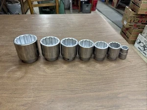 Proto Professional Tools 3/4" Drive Sockets 12PT ALL mm Metric 60•55•50•46•41•36 - Picture 1 of 8