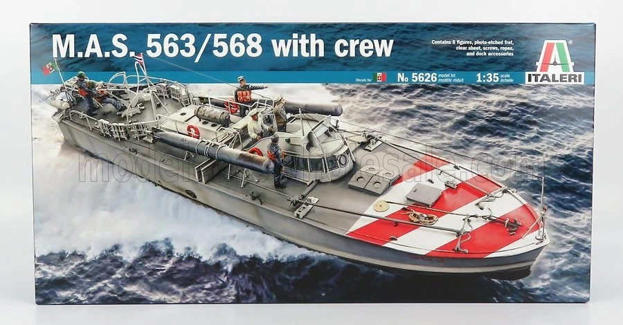 BOAT - MAS M.A.S. 563/568 MILITARY WITH CREW - / - 1/35 - Immagine 1 di 1