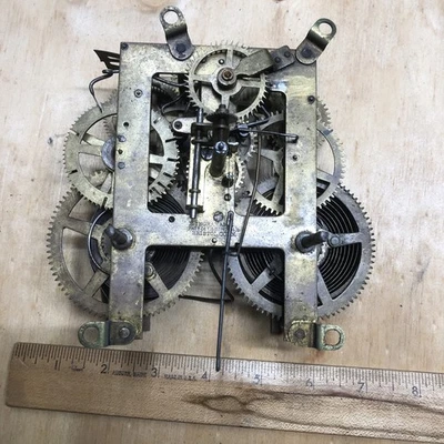 Antiguo Reloj Ingraham Mantle 1878 Pat Movimiento PIEZAS REPARACIÓN Foto 1 de 4