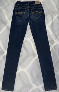 Girls Abercrombie Jeans Size 12 Slim Blue - Picture 1 of 5