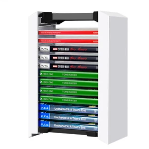 White Video Game Storage Tower for PS5, PS4, PS3, Nintendo Switch, Xbox,12 Disk - Picture 1 of 7