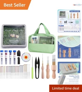 Beginner & Professional Needle Felting Tools Set - 6x6 Pad & 40 Needles Included - Picture 1 of 9